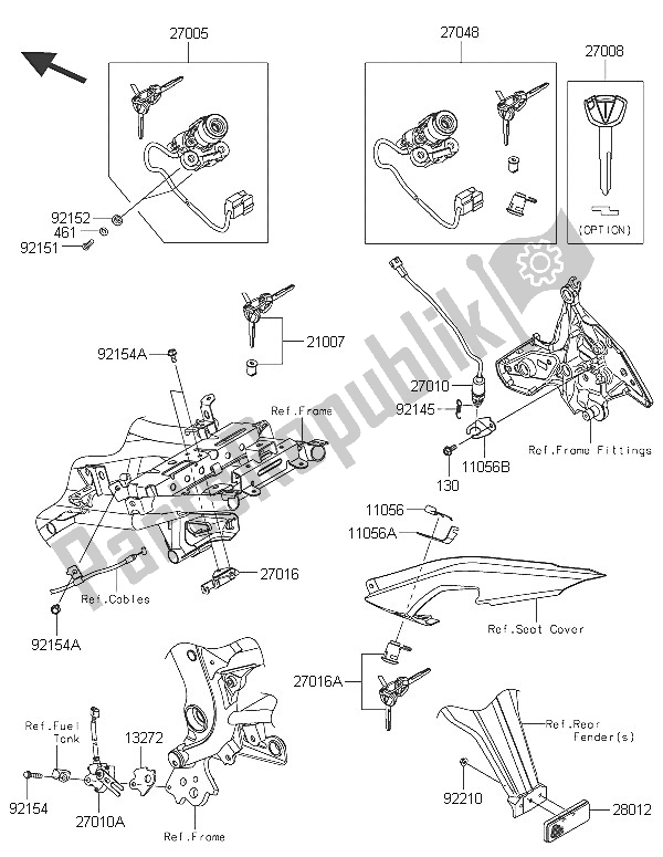 Tutte le parti per il Interruttore Di Accensione del Kawasaki Versys 650 ABS 2016
