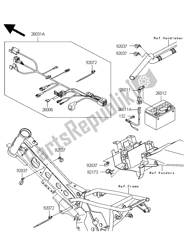 Wszystkie części do Wyposa? Enie Elektryczne Podwozia Kawasaki KLX 110 2011