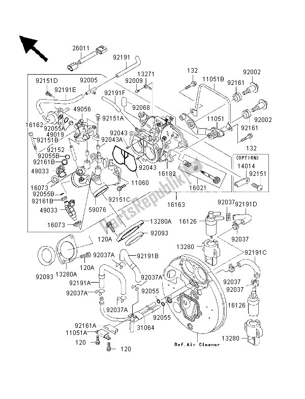 All parts for the Throttle of the Kawasaki VN 1500 Drifter 2000