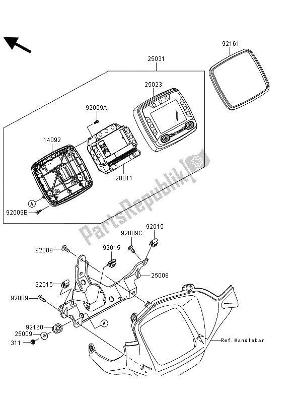 All parts for the Meter(s) of the Kawasaki KVF 750 4X4 EPS 2013