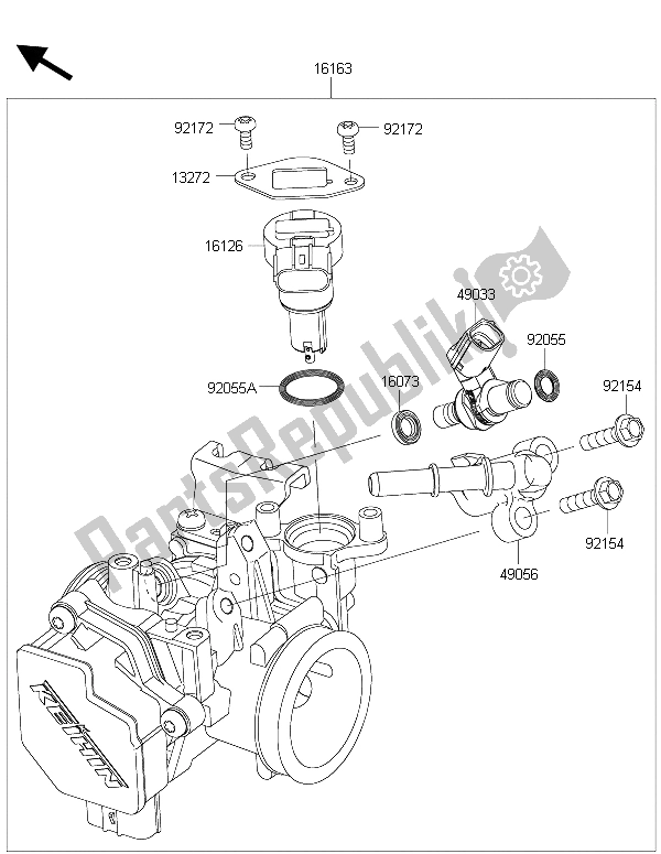 All parts for the Throttle of the Kawasaki Ninja 250 SL 2015