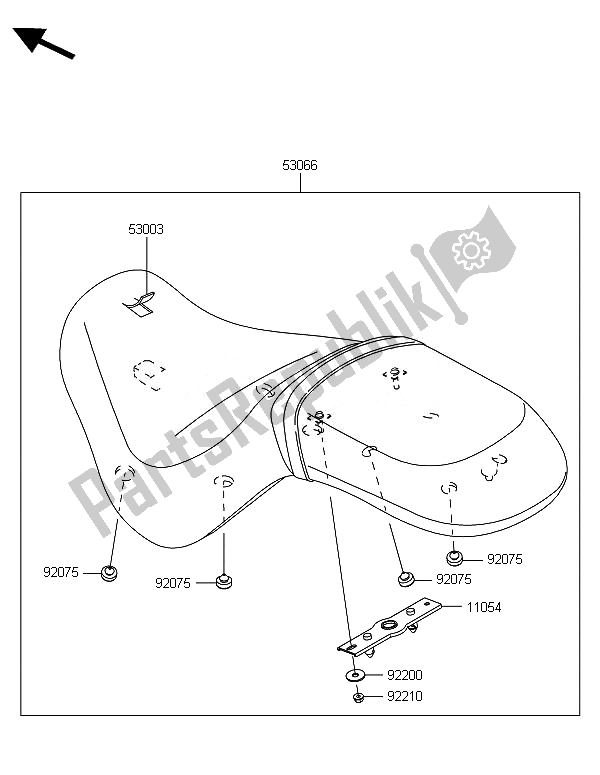 All parts for the Seat of the Kawasaki VN 900 Classic 2014