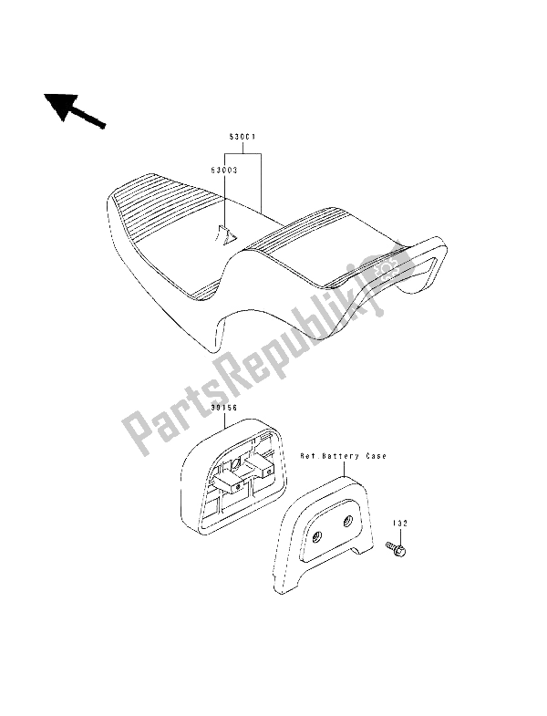 All parts for the Seat of the Kawasaki EN 500 1994