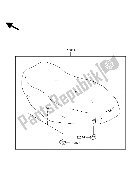 Toutes les pièces pour le Siège du Kawasaki KVF 360 4X4 2009