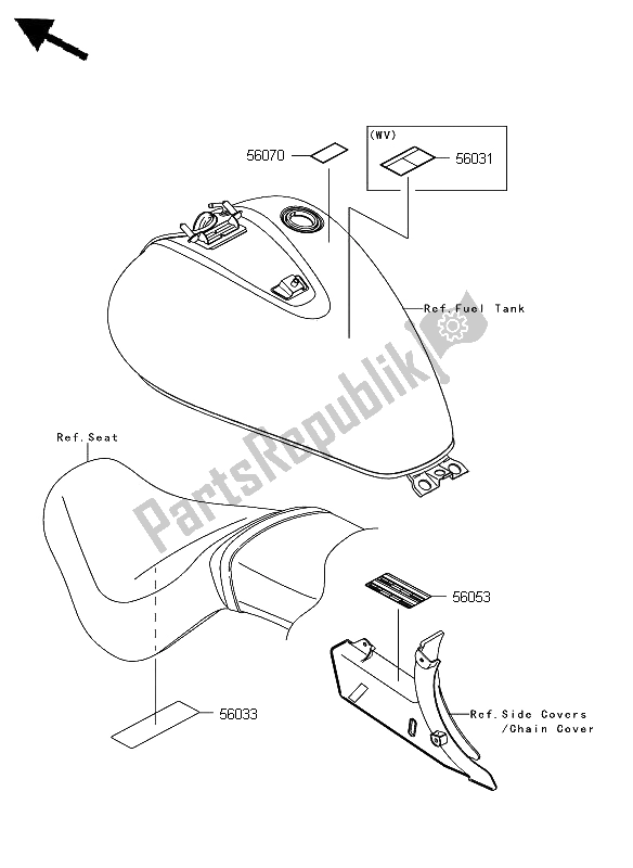 All parts for the Labels of the Kawasaki VN 900 Custom 2008