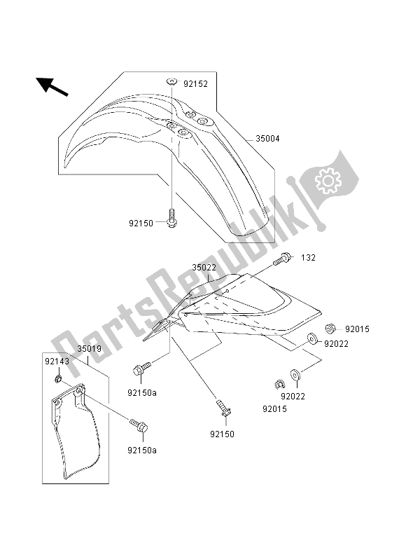 Todas las partes para Defensas de Kawasaki KX 65 2000