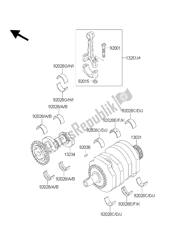 Wszystkie części do Wa? Korbowy Kawasaki EL 252 2003