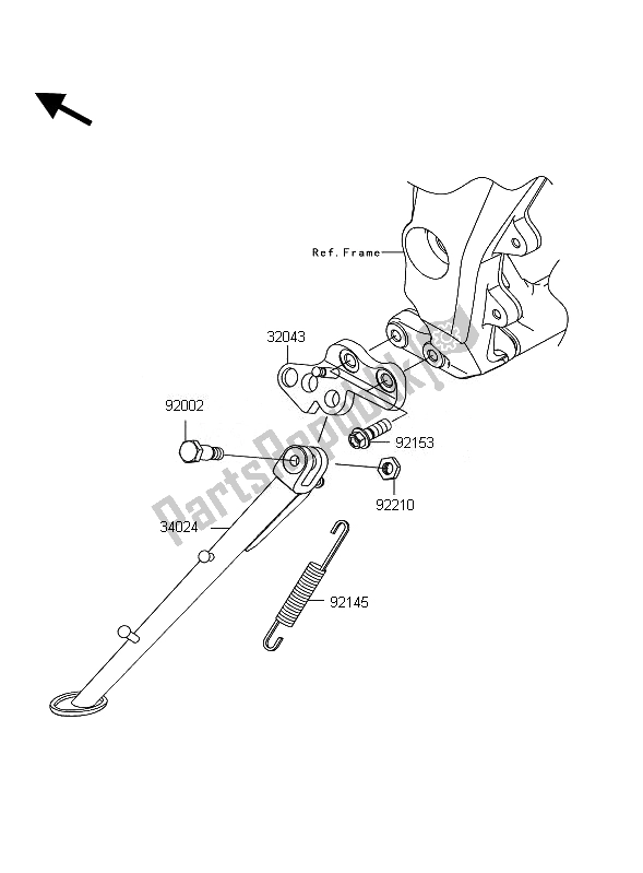 Tutte le parti per il In Piedi del Kawasaki Z 1000 2010