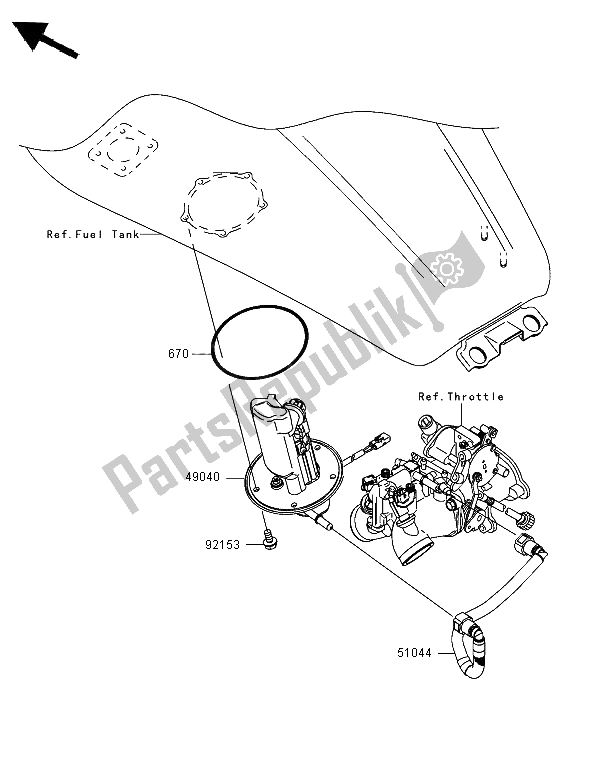 Todas las partes para Bomba De Combustible de Kawasaki VN 1600 Classic Tourer 2006