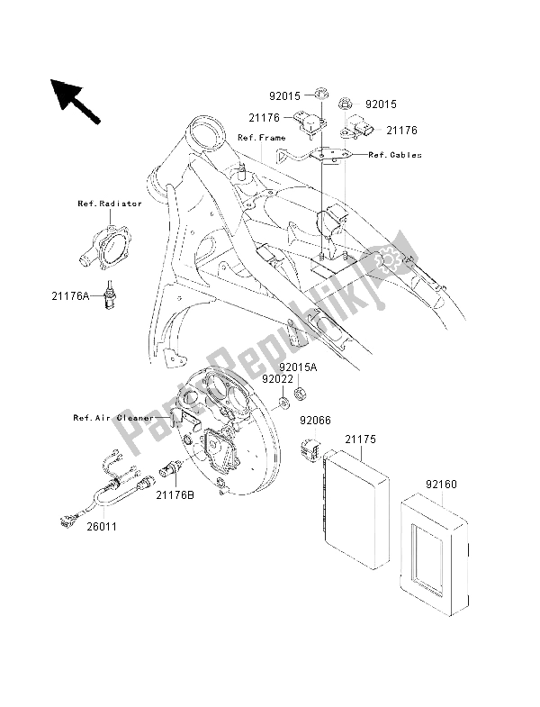 All parts for the Fuel Injection of the Kawasaki VN 1500 Classic FI 2001