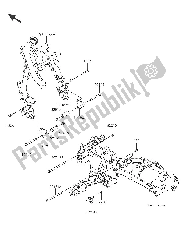 Todas las partes para Montaje Del Motor de Kawasaki Vulcan S 650 2016