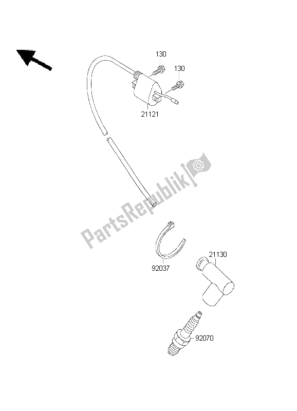 All parts for the Ignition System of the Kawasaki KX 60 1999