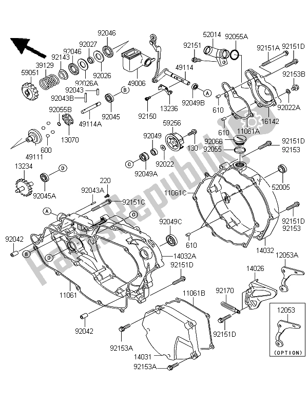 Todas las partes para Cubierta (s) Del Motor de Kawasaki KX 250 2006