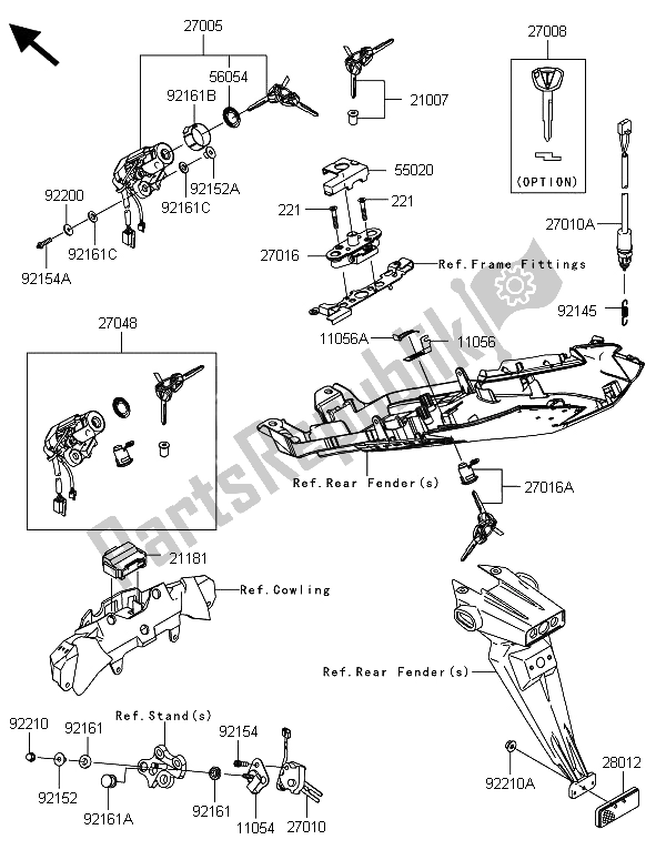 Tutte le parti per il Interruttore Di Accensione del Kawasaki Ninja ZX 6R ABS 600 2013