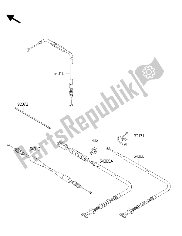 Toutes les pièces pour le Câbles du Kawasaki Brute Force 750 4X4I EPS GFF 2015