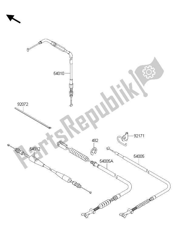 Alle onderdelen voor de Kabels van de Kawasaki Brute Force 750 4X4I EPS GFF 2015