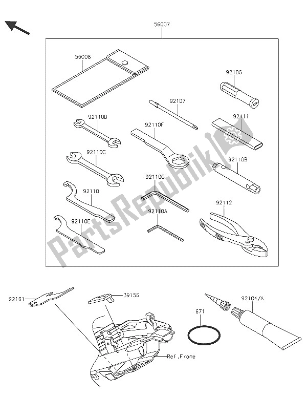 All parts for the Owners Tools of the Kawasaki Ninja 250 SL ABS 2016