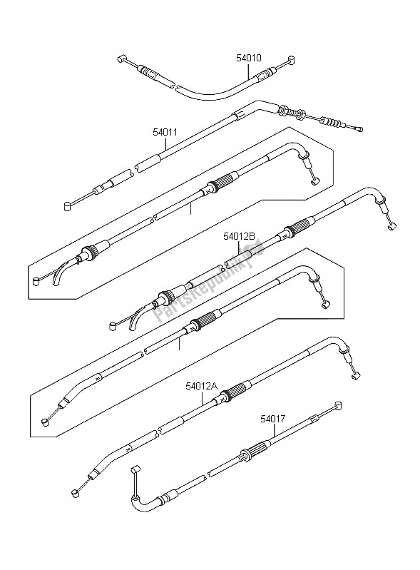 Alle onderdelen voor de Kabels van de Kawasaki Z 1000 2005