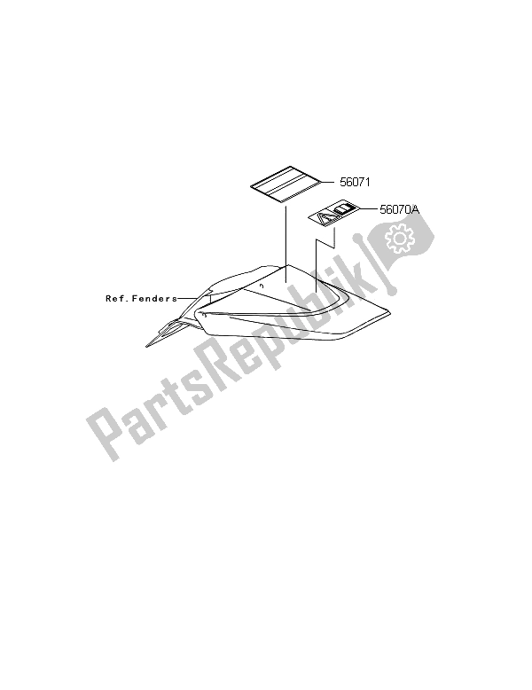 All parts for the Labels of the Kawasaki KLX 110 2009