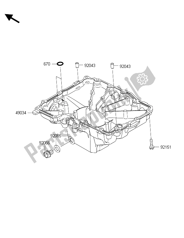 Tutte le parti per il Coppa Dell'olio del Kawasaki Z 1000 SX 2015