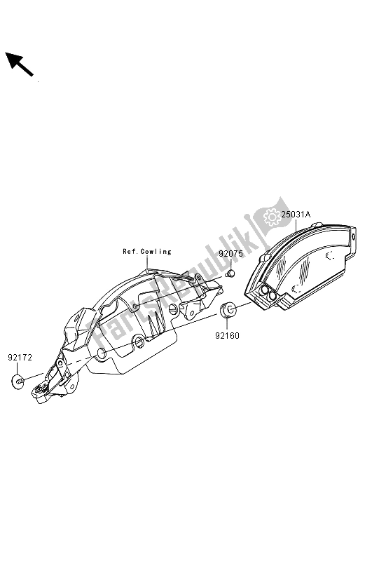 Tutte le parti per il Meter (s) del Kawasaki Ninja ZX 10R ABS 1000 2013