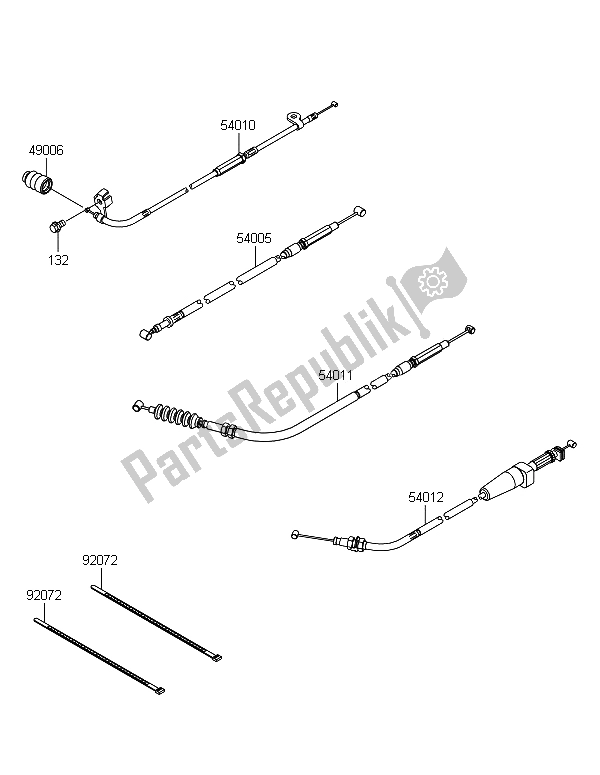 All parts for the Cables of the Kawasaki KFX 450R 2013