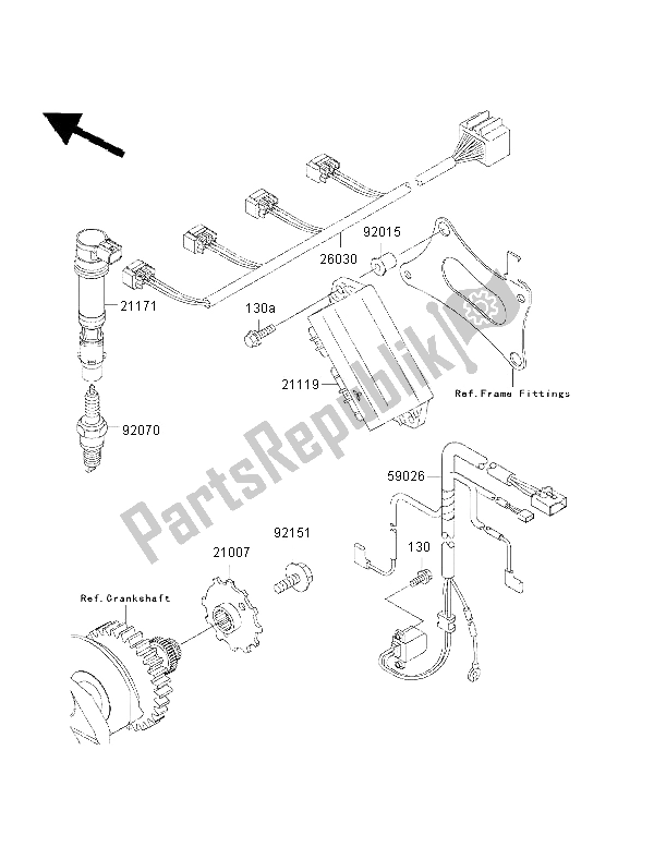 Todas las partes para Sistema De Encendido de Kawasaki Ninja ZX 6R 600 2002