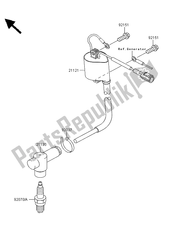 All parts for the Ignition System of the Kawasaki KX 85 SW LW 2009