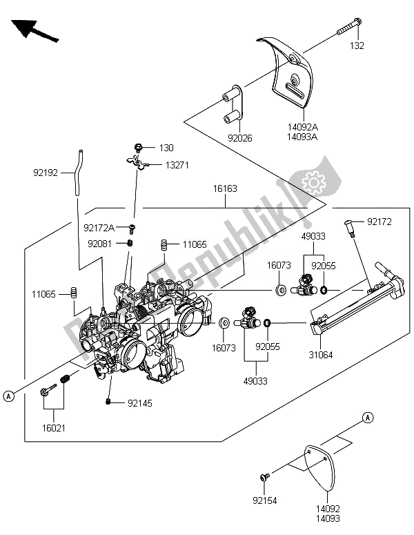 Tutte le parti per il Valvola A Farfalla del Kawasaki W 800 2014