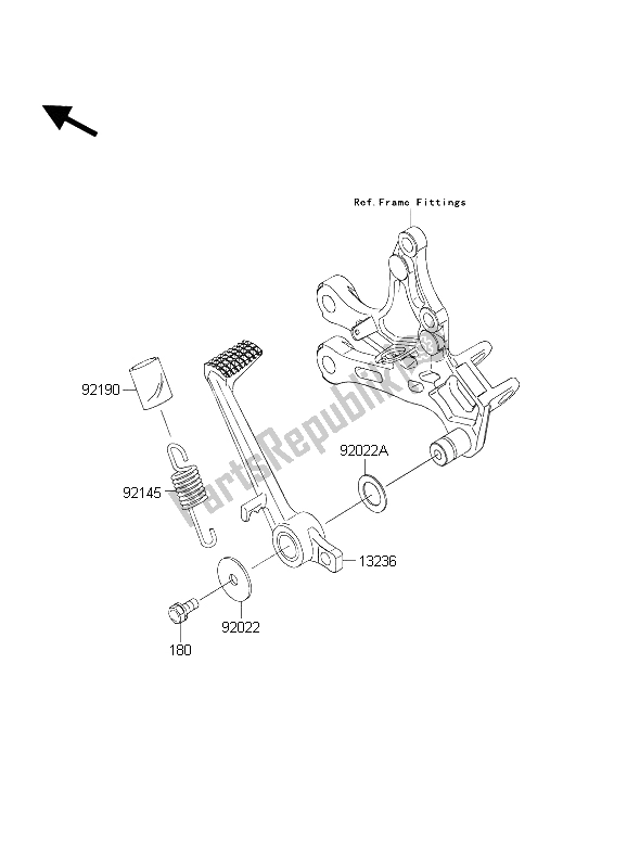 Todas las partes para Pedal De Freno de Kawasaki Ninja ZX 10 RR 1000 2004