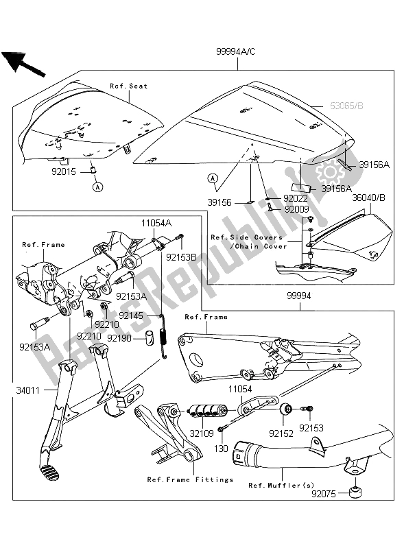 All parts for the Optional Parts of the Kawasaki ZZR 1400 2006