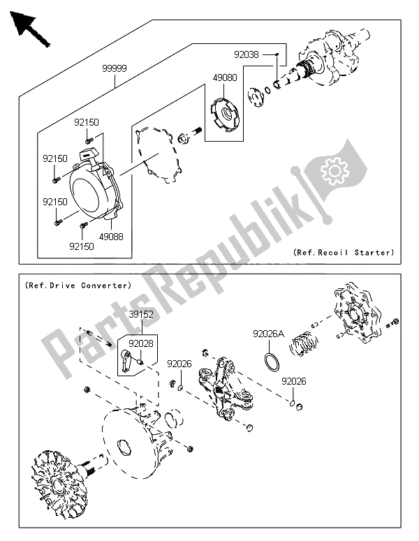 Tutte le parti per il Parti Opzionali del Kawasaki Brute Force 650 4X4I 2014