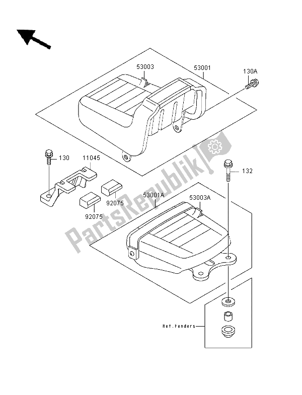 Alle onderdelen voor de Stoel van de Kawasaki EL 252 1997