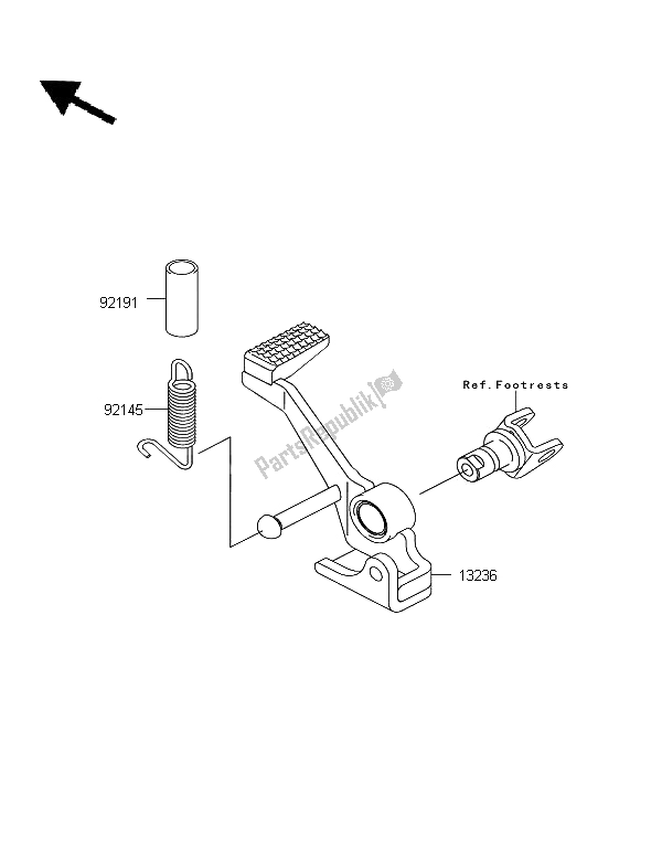 Todas las partes para Pedal De Freno de Kawasaki Z 750R 2012