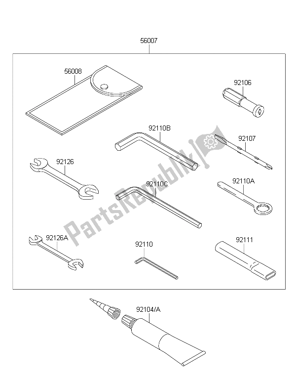 All parts for the Owners Tools of the Kawasaki Z 1000 SX ABS 2015