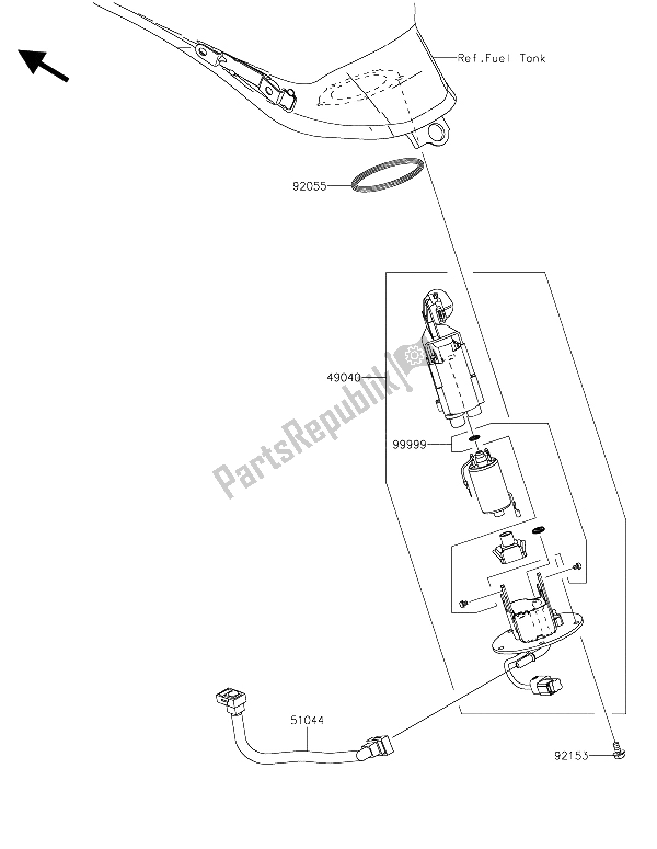 Toutes les pièces pour le Pompe à Essence du Kawasaki Vulcan S 650 2015