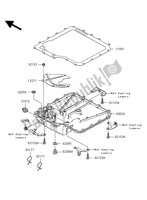 Todas las partes para Colector De Aceite de Kawasaki ZZR 1400 2006