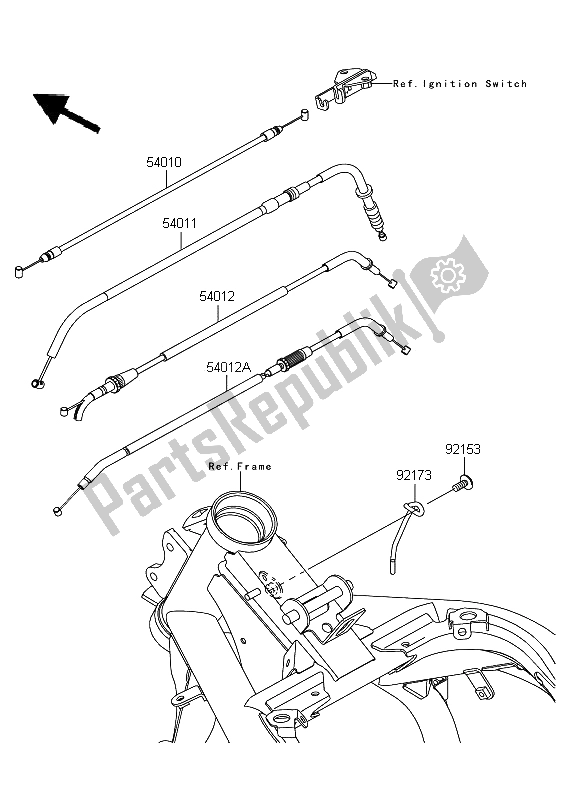 Wszystkie części do Kable Kawasaki ER 6F 650 2009