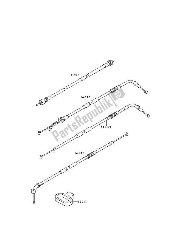 Todas las partes para Cables de Kawasaki Zephyr 1100 1992