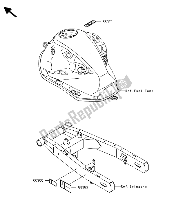 All parts for the Labels of the Kawasaki Z 800 ABS BDS 2013