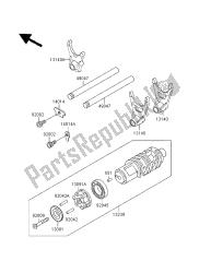 tambour de changement de vitesse et fourchette de changement de vitesse