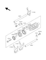 tambour de changement de vitesse et fourchette de changement de vitesse