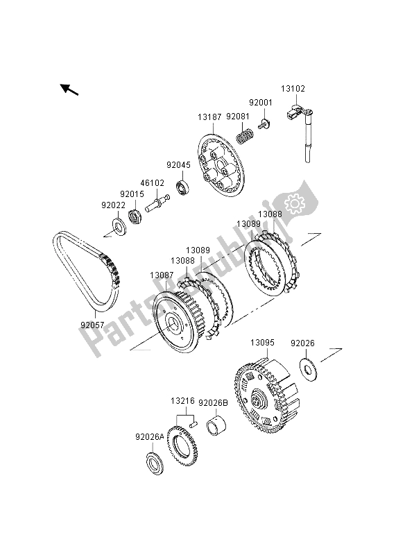 Tutte le parti per il Frizione del Kawasaki GPZ 500S UK 1995