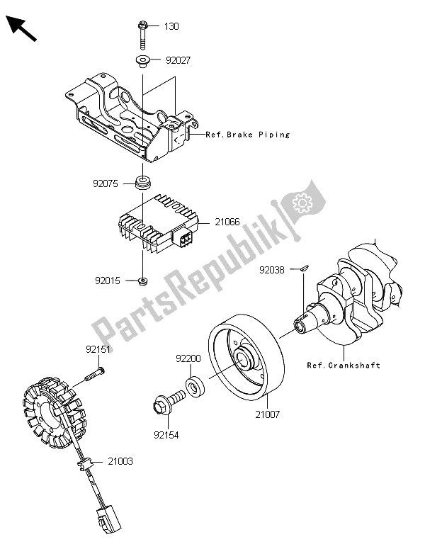 Todas las partes para Generador de Kawasaki Z 1000 ABS 2013