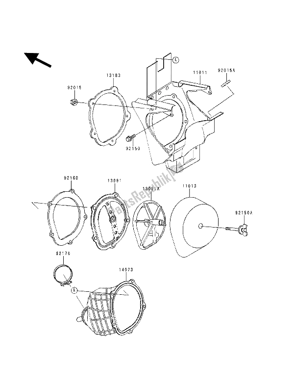 Todas las partes para Filtro De Aire de Kawasaki KX 250 1994