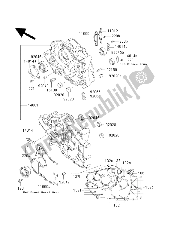 Wszystkie części do Korbowód Kawasaki KLF 300 4X4 2000