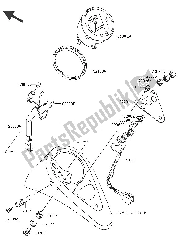 Toutes les pièces pour le Mètre du Kawasaki VN 800 Classic 2005