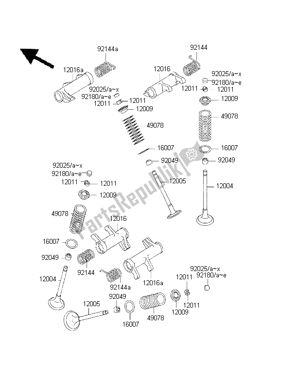 All parts for the Valve of the Kawasaki VN 800 Drifter 1999