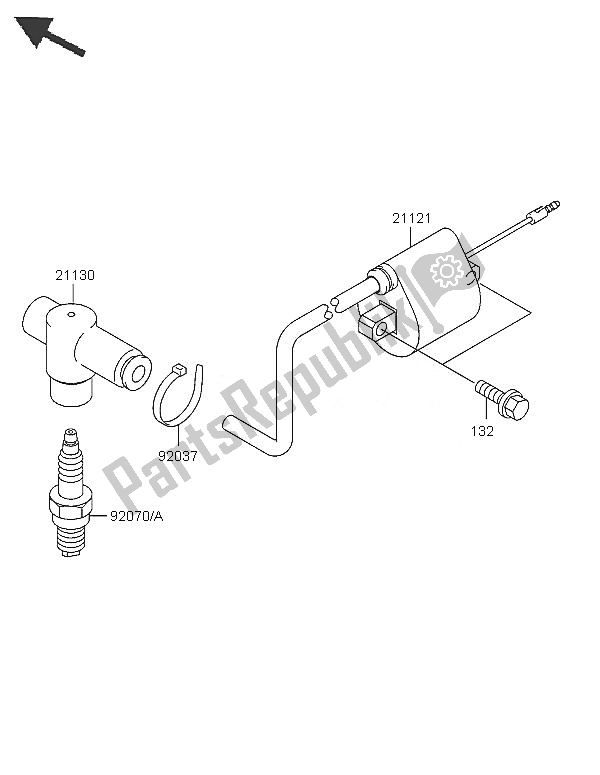 All parts for the Ignition System of the Kawasaki KX 65 2005