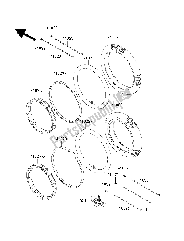 All parts for the Tires of the Kawasaki KX 60 2001